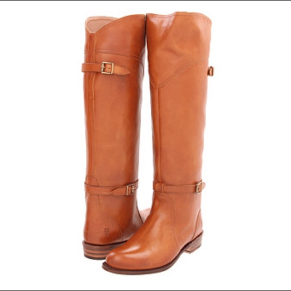 Frye Dorado Vegetable Tanned Cognac Whiskey Boots